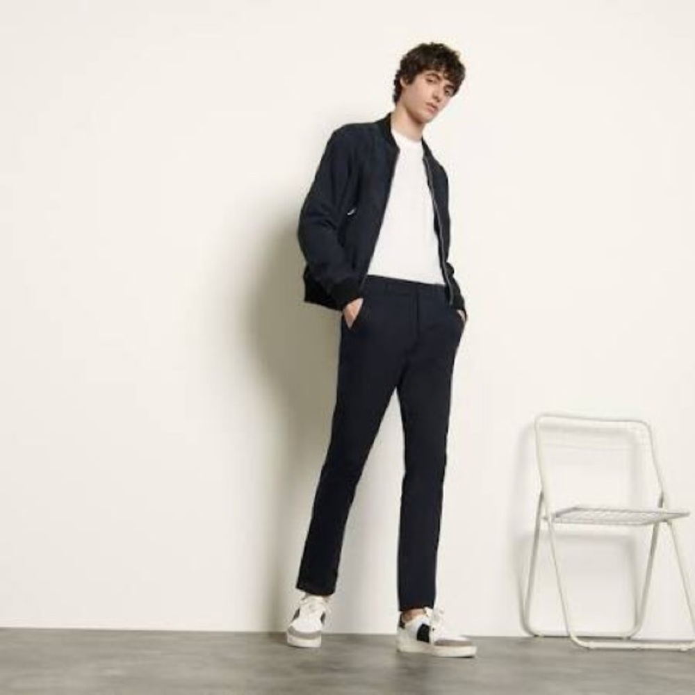 SANDRO NWT STRAIGHT LEG SLACKS NAVY BLUE SZ med